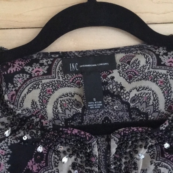 NWT I.N.C. Paisley Pattered Blouse Size Small - Picture 5 of 6